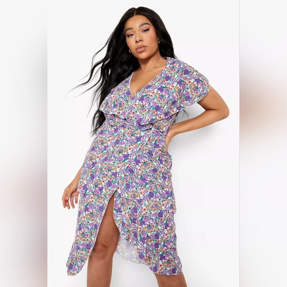 Ditsy Floral Plua Size Dress